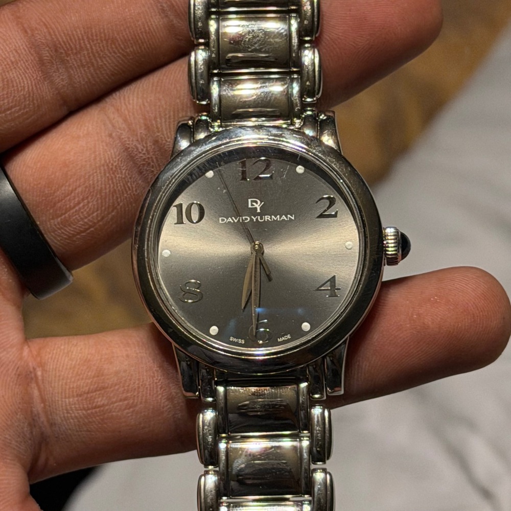 David Yurman Thoroughbred Watch Unisex Silver Stainless Steel T716-M Swiss Made